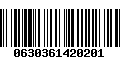 Código de Barras 0630361420201