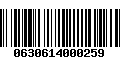 Código de Barras 0630614000259