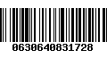 Código de Barras 0630640831728
