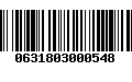 Código de Barras 0631803000548