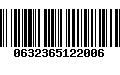 Código de Barras 0632365122006