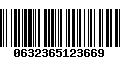 Código de Barras 0632365123669