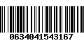 Código de Barras 0634041543167