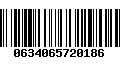 Código de Barras 0634065720186