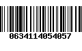 Código de Barras 0634114054057