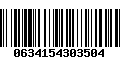 Código de Barras 0634154303504