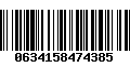 Código de Barras 0634158474385