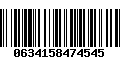 Código de Barras 0634158474545