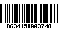 Código de Barras 0634158903748