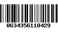 Código de Barras 0634356110429