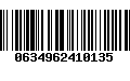 Código de Barras 0634962410135