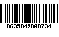 Código de Barras 0635042000734