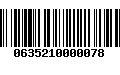 Código de Barras 0635210000078