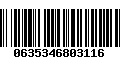 Código de Barras 0635346803116