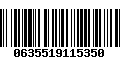 Código de Barras 0635519115350