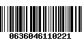 Código de Barras 0636046110221