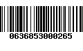 Código de Barras 0636853000265