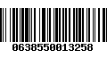 Código de Barras 0638550013258