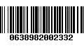 Código de Barras 0638982002332