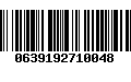 Código de Barras 0639192710048