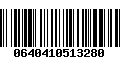 Código de Barras 0640410513280