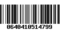 Código de Barras 0640410514799