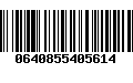 Código de Barras 0640855405614