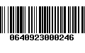 Código de Barras 0640923000246