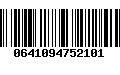 Código de Barras 0641094752101