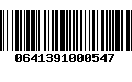 Código de Barras 0641391000547