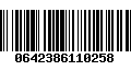 Código de Barras 0642386110258