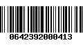 Código de Barras 0642392000413