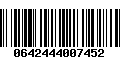 Código de Barras 0642444007452