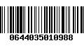 Código de Barras 0644035010988