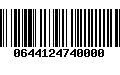 Código de Barras 0644124740000