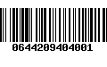 Código de Barras 0644209404001