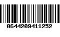 Código de Barras 0644209411252