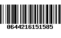 Código de Barras 0644216151585