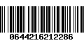 Código de Barras 0644216212286