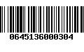 Código de Barras 0645136000304