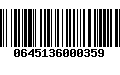 Código de Barras 0645136000359