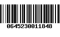 Código de Barras 0645230011848