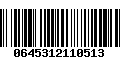 Código de Barras 0645312110513