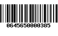 Código de Barras 0645650000385