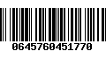 Código de Barras 0645760451770