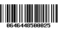 Código de Barras 0646448500025