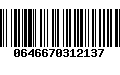 Código de Barras 0646670312137