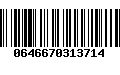 Código de Barras 0646670313714