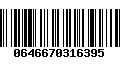 Código de Barras 0646670316395