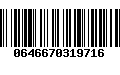 Código de Barras 0646670319716